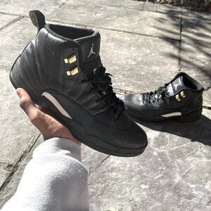 Jordan 12 “The Master” (Black/White/Gold) used, no box, Thanks for your time ❤️